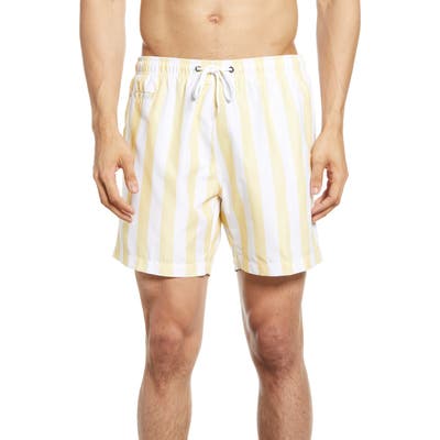 Trunks Surf & Swim Co. Stripe Swim Trunks, Yellow