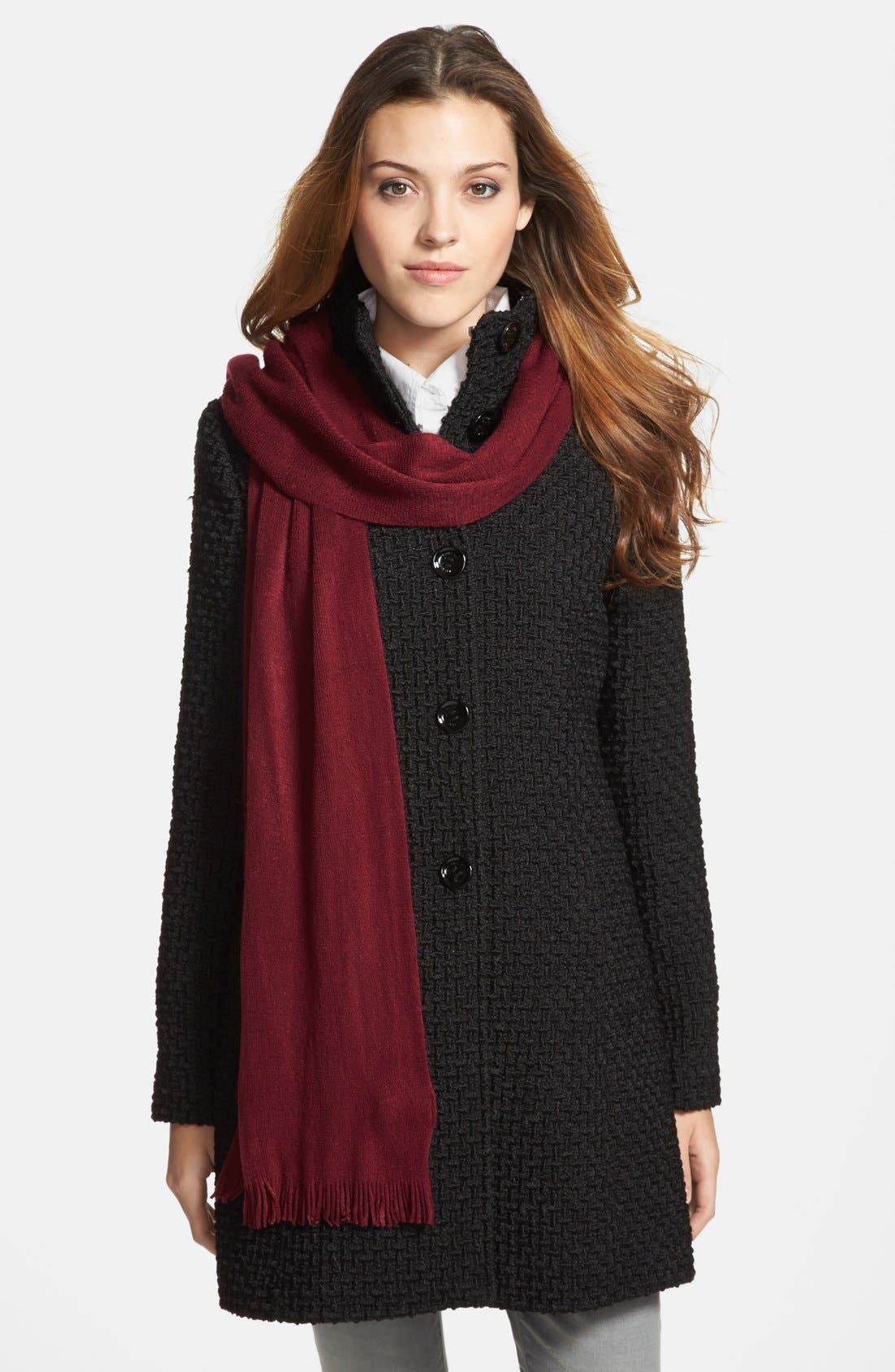 calvin klein basket weave coat