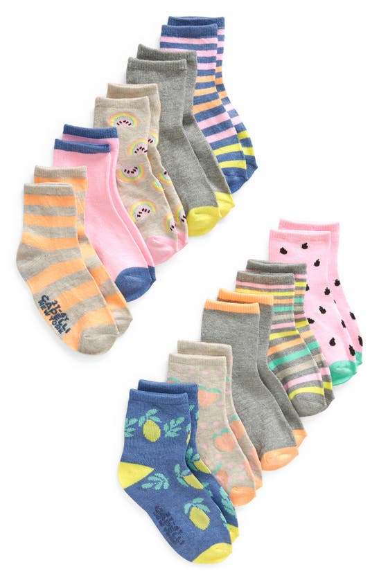 Shop Capelli New York Kids' Assorted 10-pack Crew Socks In Pink Combo