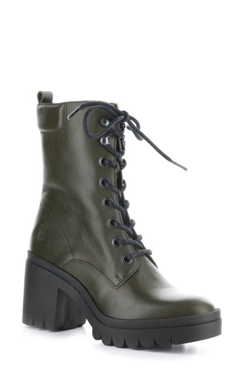 Shop Fly London Tiel Combat Boot In 012 Military Dublin