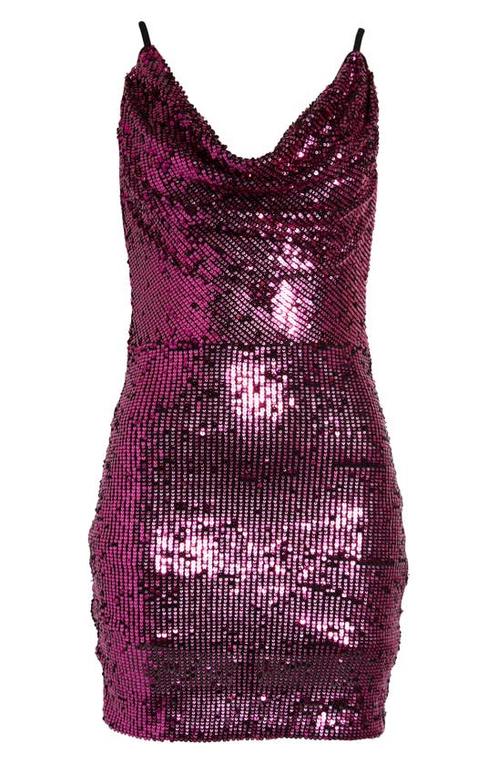 DRESS THE POPULATION PALOMA SEQUIN MINIDRESS