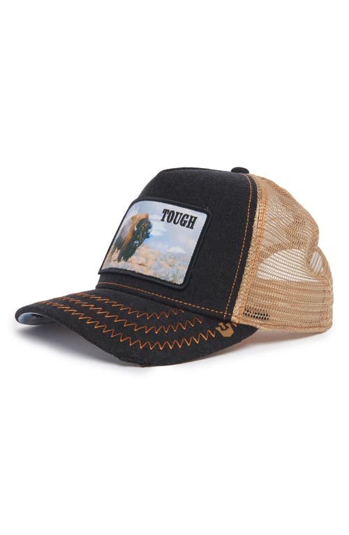 . The Tough Patch Trucker Hat in Black