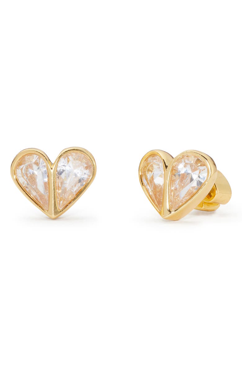 kate spade new york rock solid cubic zirconia heart earrings | Nordstrom