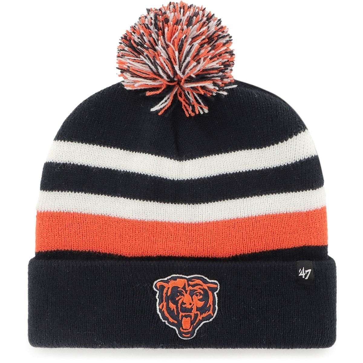 chicago bears knit hat with pom