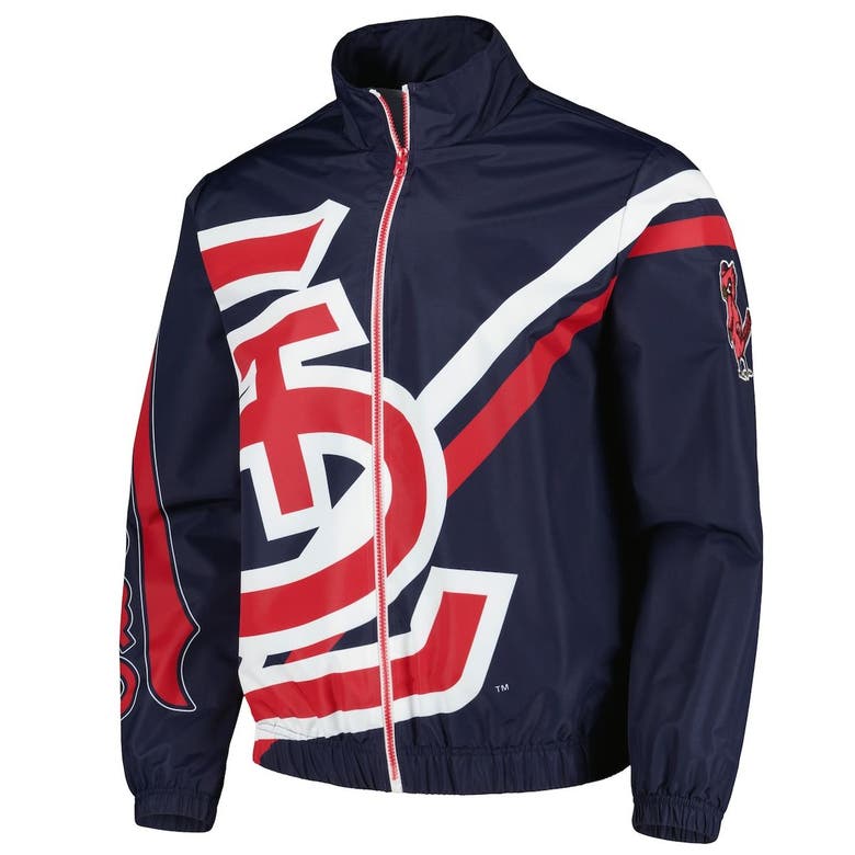 Mitchell & Ness Red/Navy St. Louis Cardinals Fleece Full-Zip Hoodie