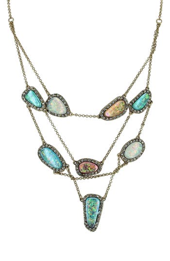 Olivia Welles Gabriela Multi Layer Necklace In Green