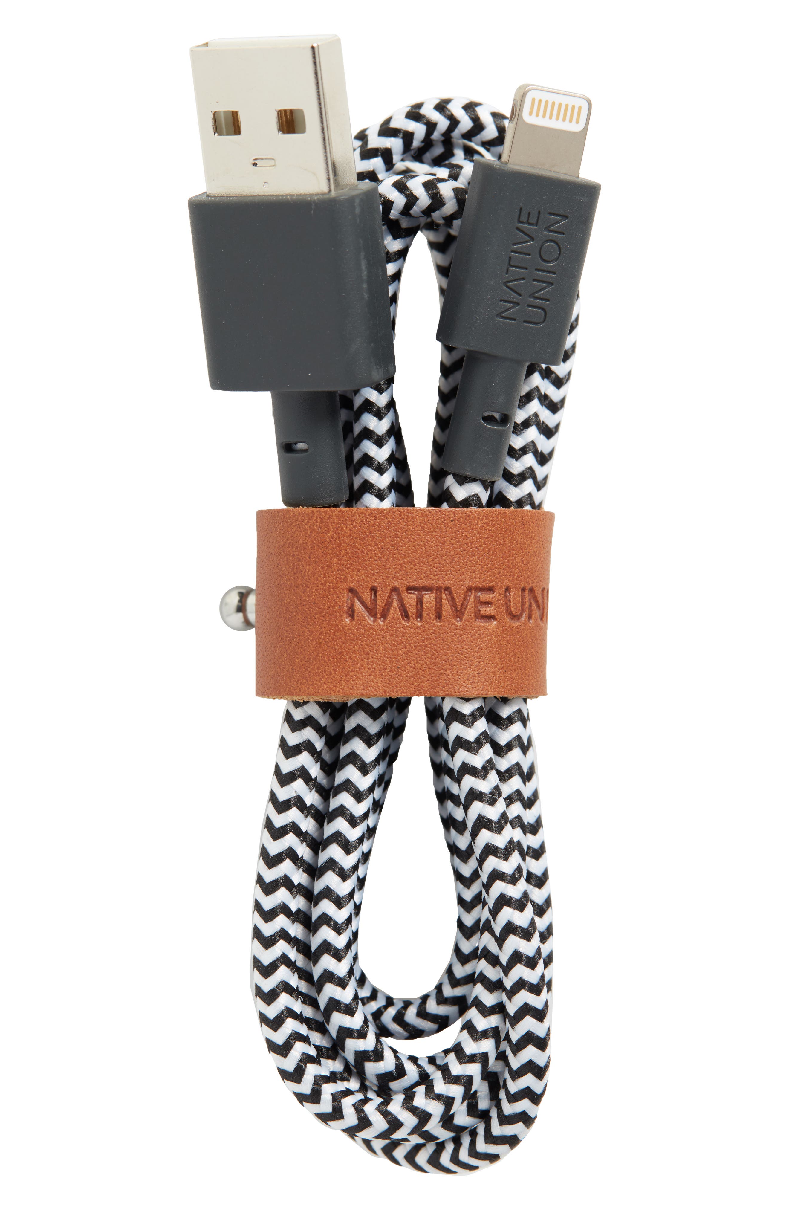 UPC 846654015997 product image for Native Union BELT Lightning to USB Charging Cable in Zebra at Nordstrom | upcitemdb.com