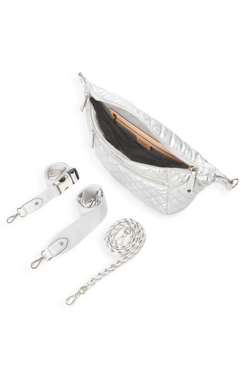 Mz Wallace Crossbody Belt Bag In Matte Silver