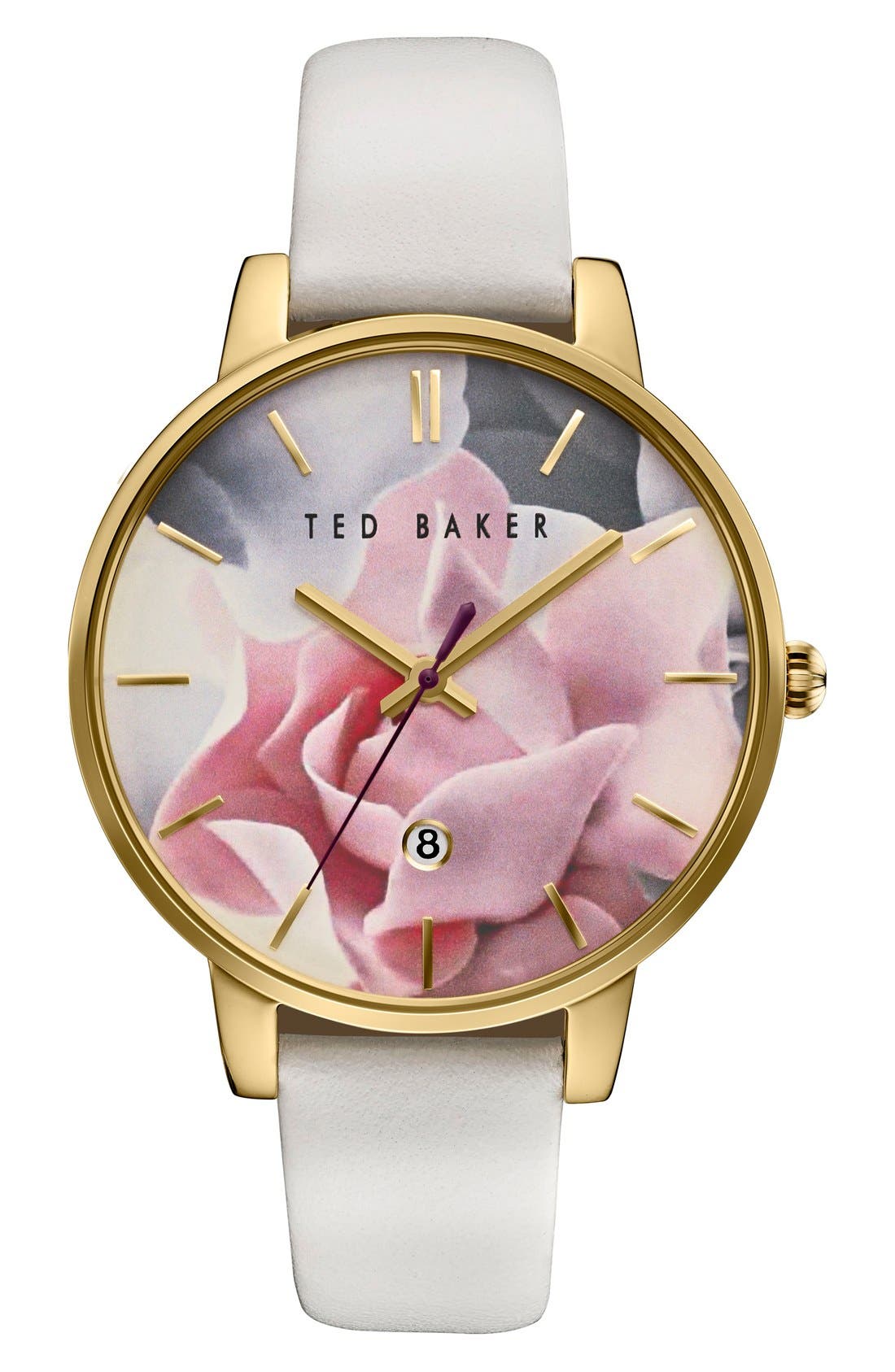 Ted Baker London Leather Strap Watch, 40mm Nordstrom