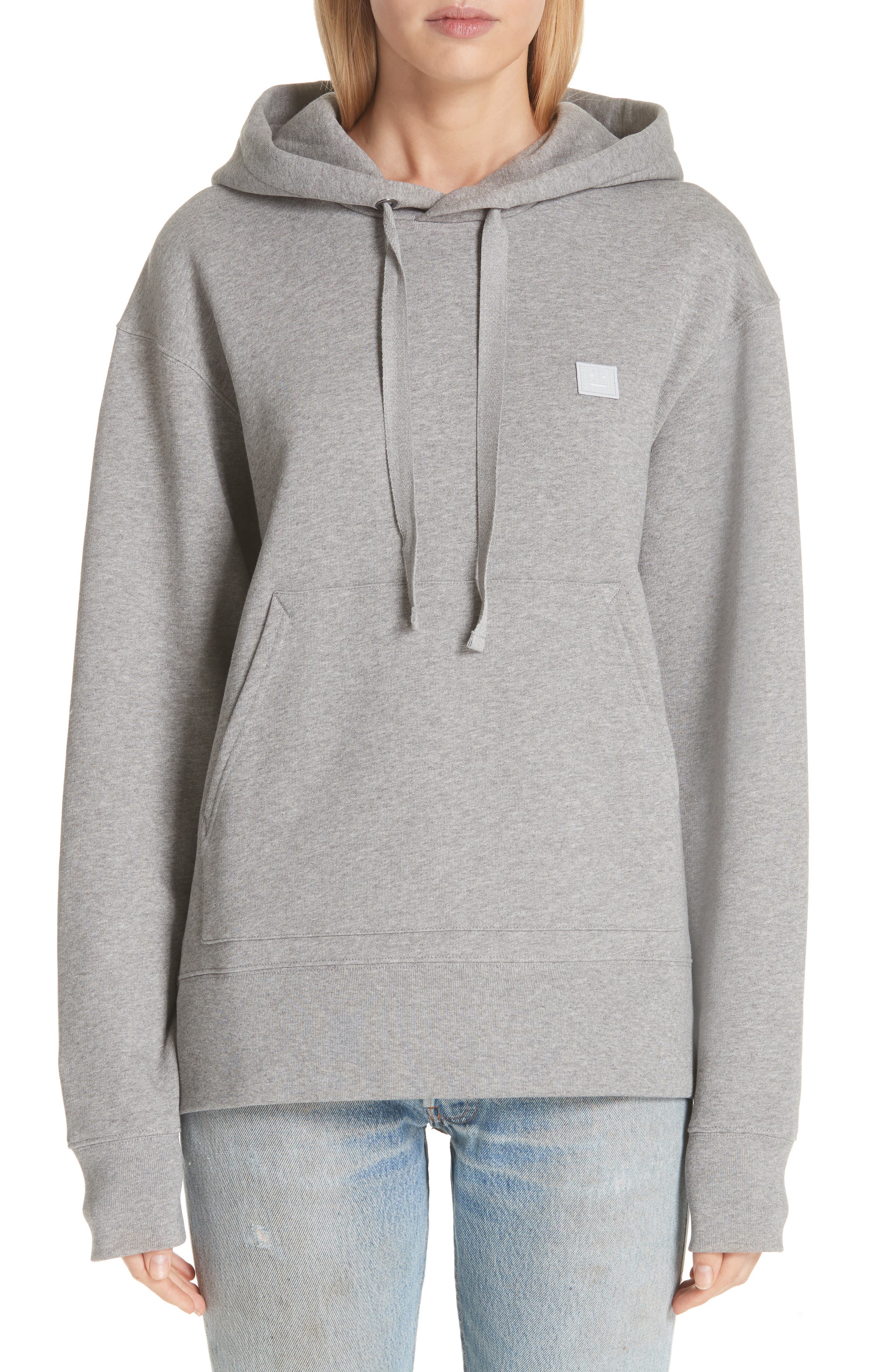 acne studios face patch hoodie