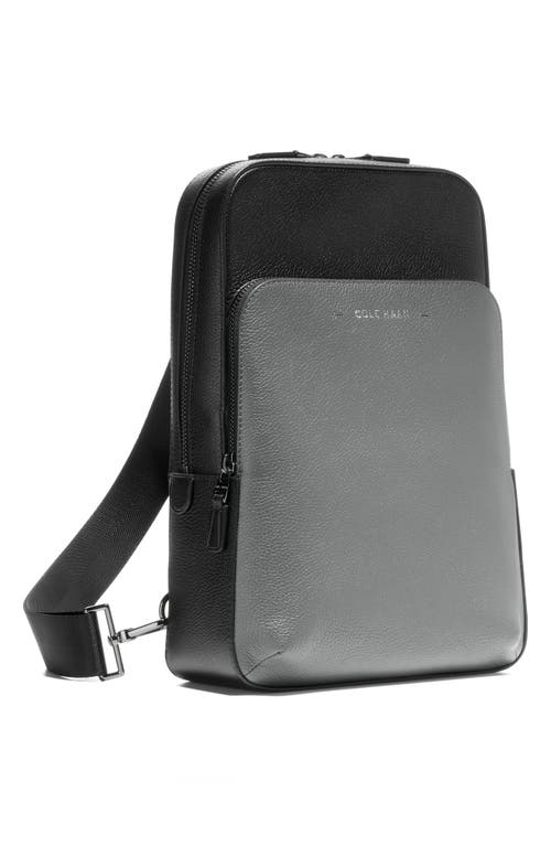 Shop Cole Haan Grand Series Matthews Leather Sling Bag In Tornado/black