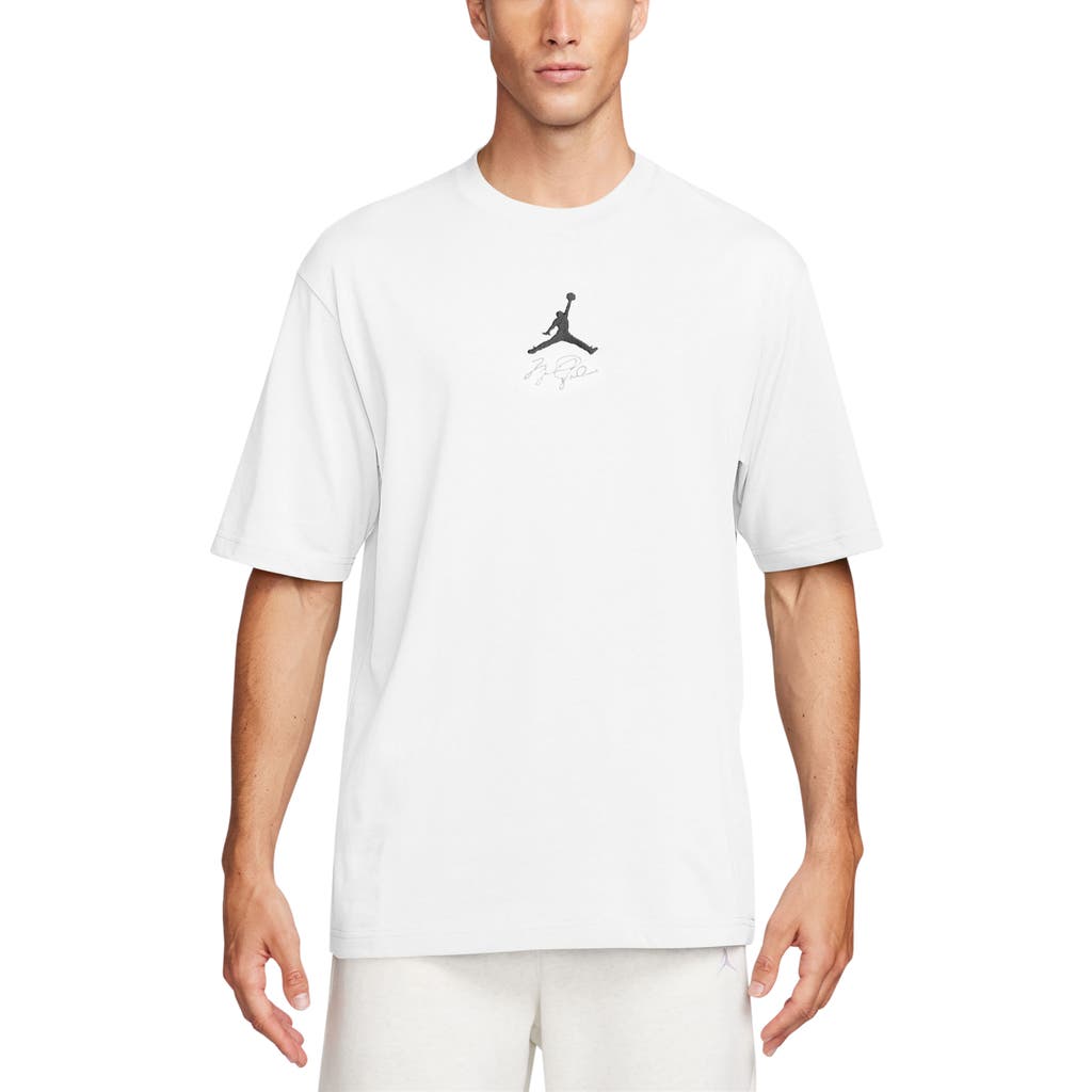 Nike Jordan Flight Cotton Graphic T-shirt In White