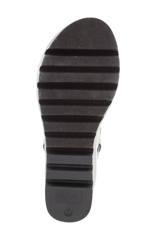 Mia Ciji Wedges Sandals Womens Open Round Toe Slinga Wedge Sandals In Black