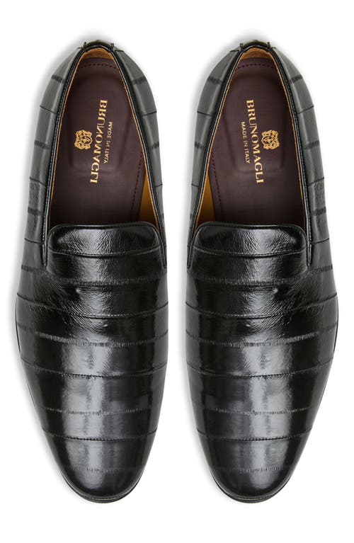 Shop Bruno Magli Bellino Loafer In Black Eel