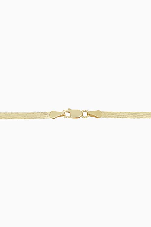Oradina 10k Yellow Gold Park Avenue Herringbone Bracelet In Yellow Gold