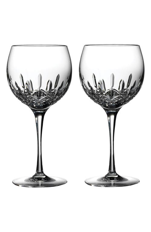 Waterford Lismore Essence Set of 2 Lead Crystal Balloon Wine Glasses in Clear at Nordstrom