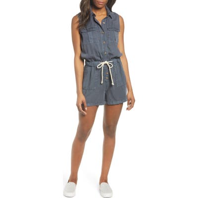 Caslon Utility Romper, Grey