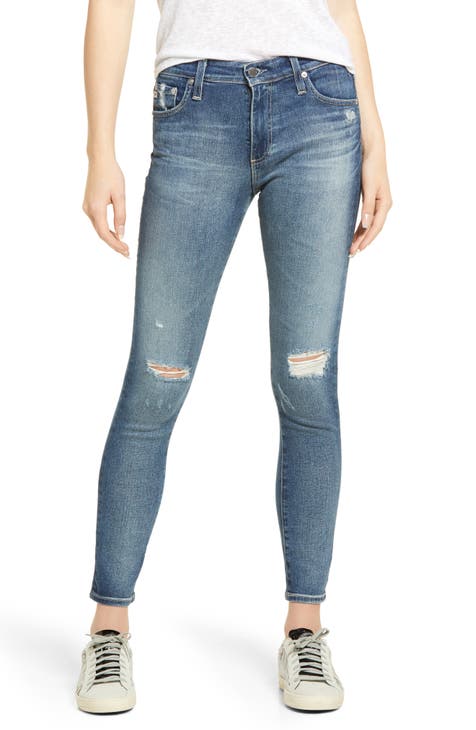 The Farrah Distressed High Waist Ankle Skinny Jeans (12 Years Cherry Creek)