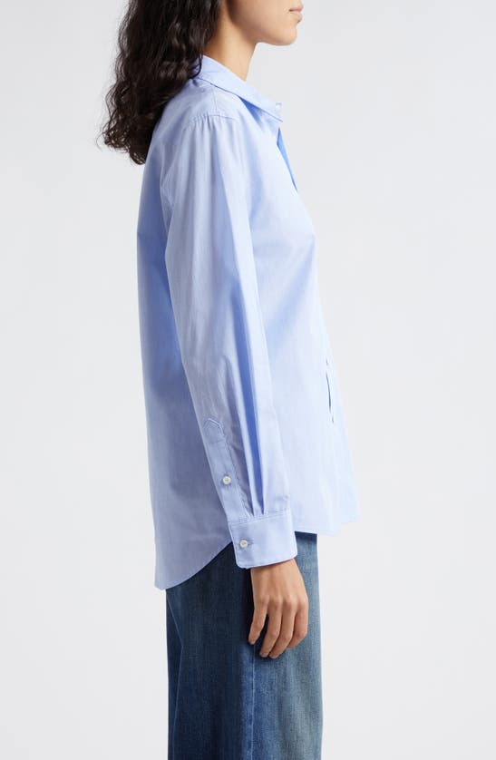 Shop Nili Lotan Raphael Classic Shirt In Light Blue