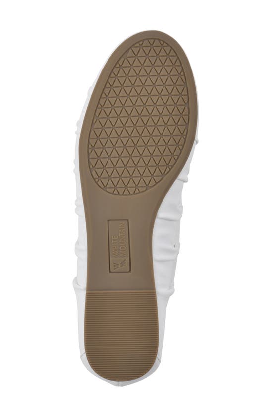 White Mountain Footwear Sakari Ballet Flat In White/ Smooth ModeSens