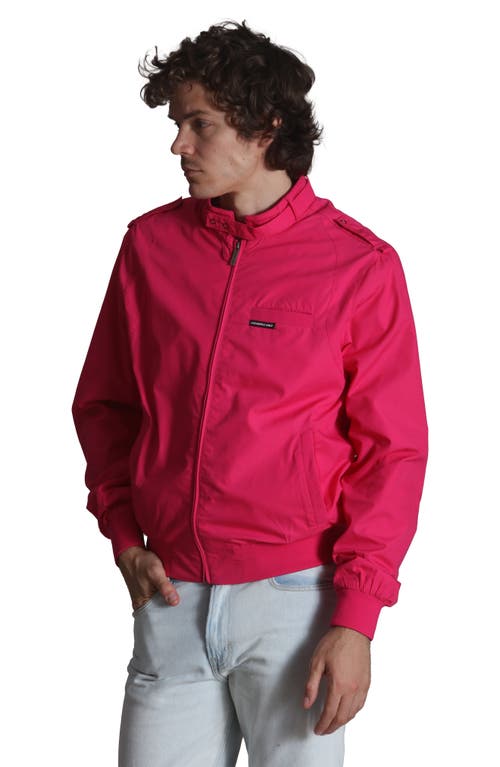 Shop Members Only Classic Iconic Racer Jacket In Hot Pink