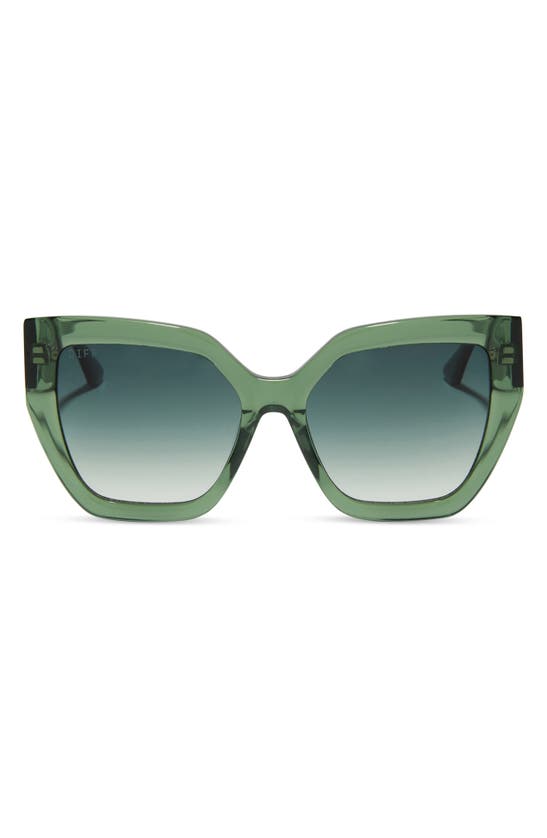 Shop Diff Blaire 55mm Gradient Cat Eye Sunglasses In Sage Crystal / G15