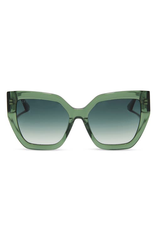 Diff Blaire 55mm Gradient Cat Eye Sunglasses In Green