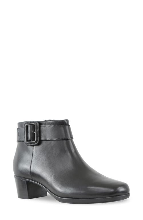 Callie Water Resistant Bootie in Black Leather