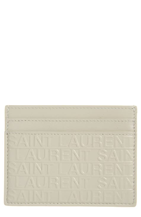 Saint Laurent Men's Logo Patent Leather Card Case