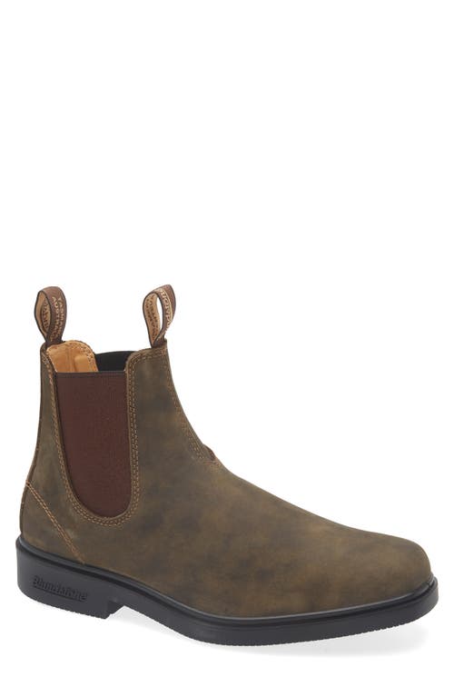 Blundstone Footwear Plain Toe Chelsea Boot in Rustic Brown 