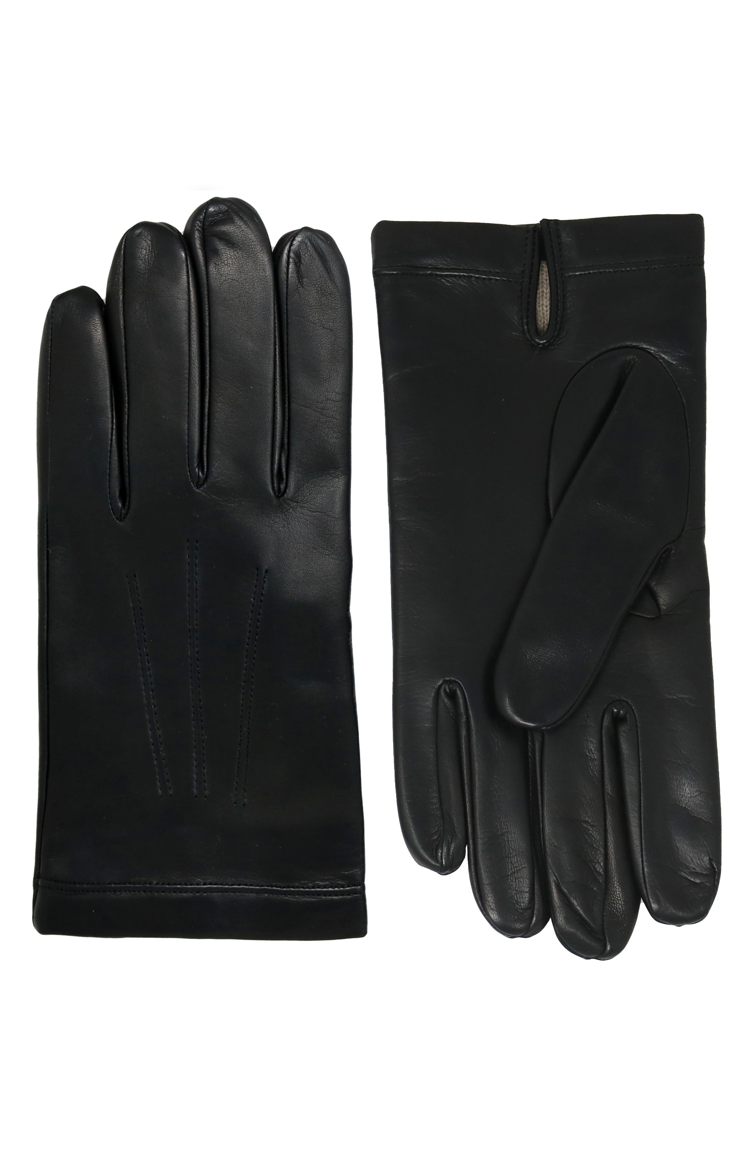 womens leather gloves cashmere lined