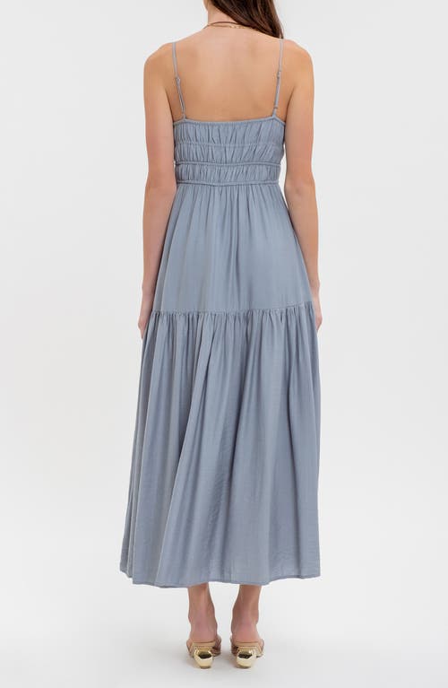 BLU PEPPER BLU PEPPER SMOCKED SLEEVELESS MAXI DRESS