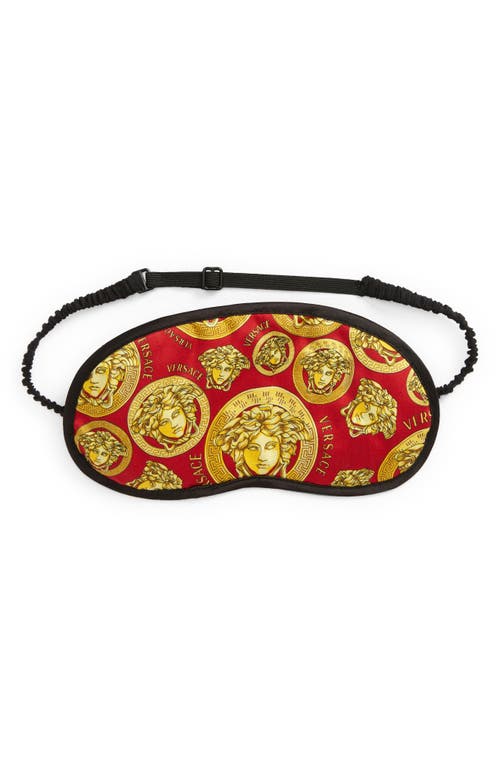 Versace Medusa Amplified Eye Mask in Red-Gold
