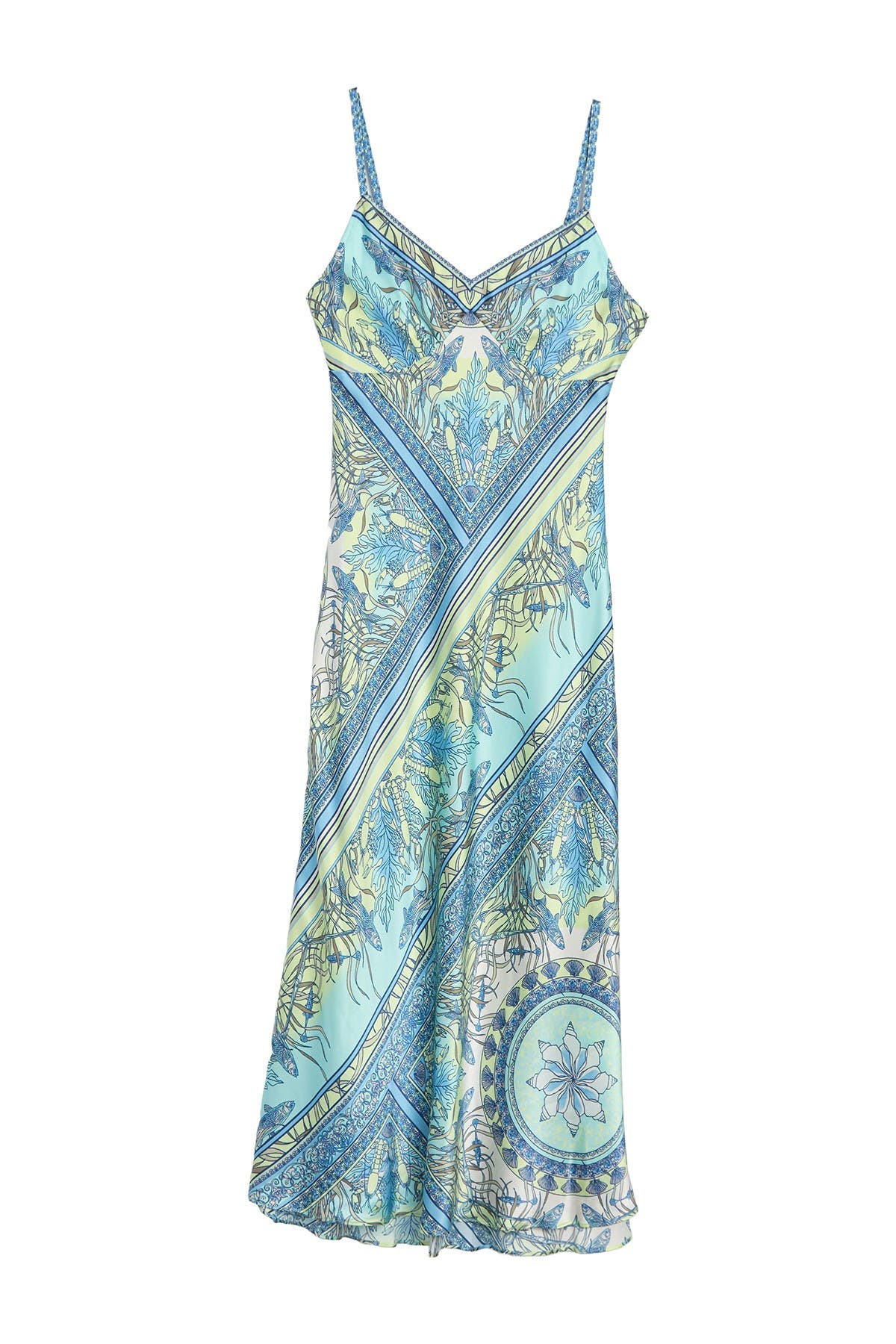 patterned slip dress