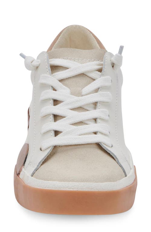 Shop Dolce Vita Zina Sneaker In White/tan Leather