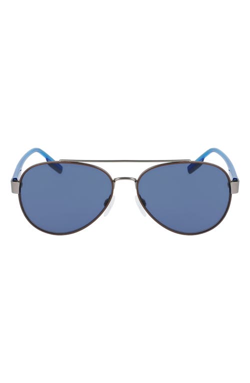 Converse Disrupt 58mm Aviator Sunglasses in Matte Dark Root/Blue