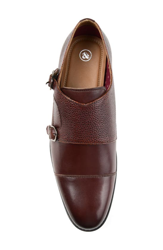 Shop Thomas & Vine Calvin Double Monk Strap Shoe In Brown