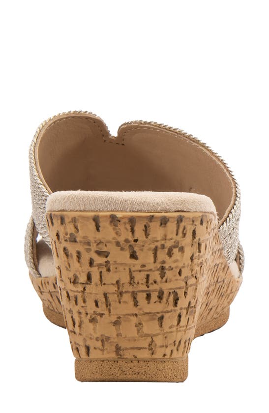 Shop David Tate Vibe Wedge Slide Sandal In Wheat