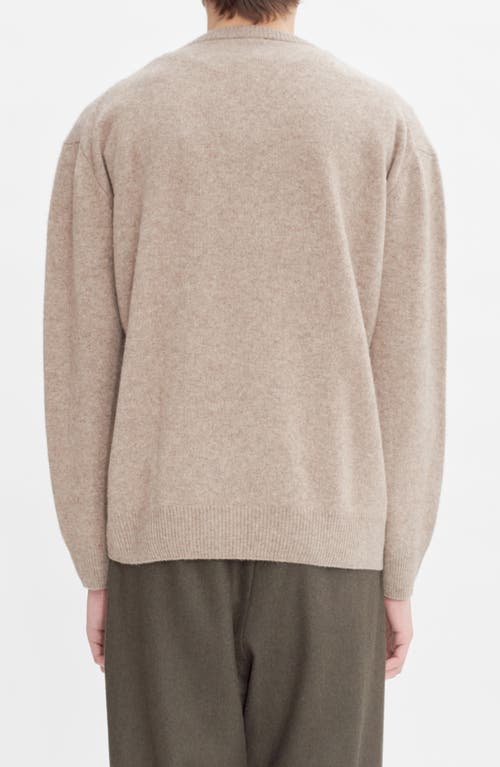 Shop Apc A.p.c. Dany Yak Hair V-neck Sweater In Mastic Chine