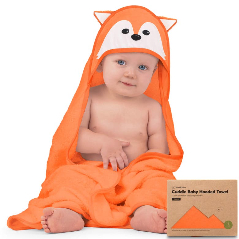 Shop Keababies Cuddle Baby Hooded Towel In Fox