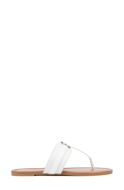 New York And Company Juliana Slide Sandal In White