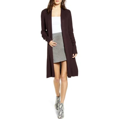 Plus Size Leith Longline Cardigan, Burgundy