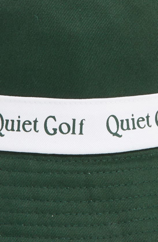 Shop Quiet Golf Logo Golf Bucket Hat In Forest