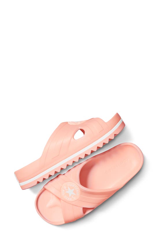 Shop Converse Chuck Taylor® All Star® Lounge Slide Sandal In Soft Peach/ White/ Soft Peach