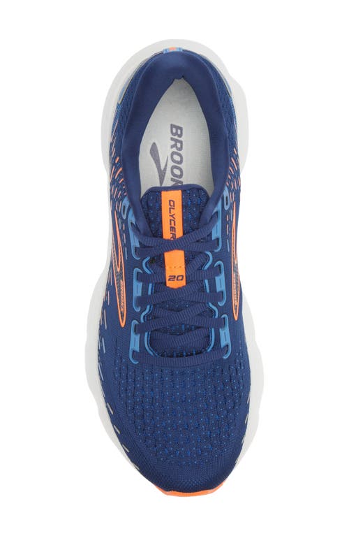 Brooks Men's Glycerin Gts 20 Running Shoes In Blue Depths/palace Blue/ Orange In Blue Depths/palace/orange