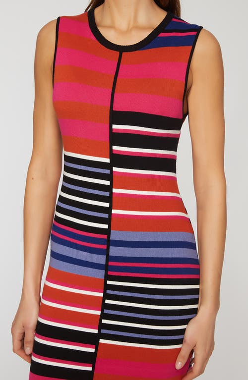 Shop Elie Tahari The Selina Midi Sweater Dress In Garden Stripe