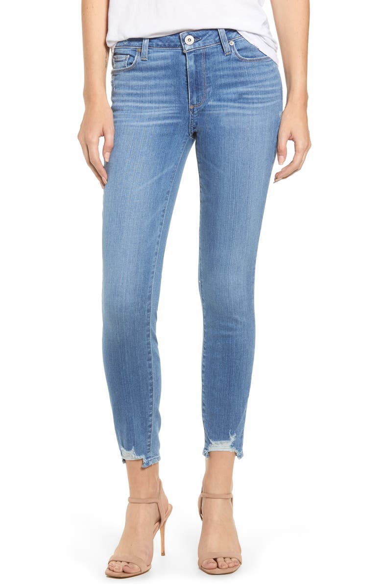 PAIGE Verdugo Distressed Ankle Skinny Jeans (North Star) | Nordstrom