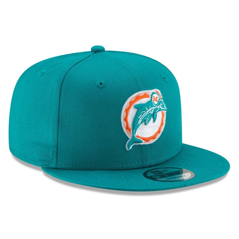 New Era Men's Aqua Miami Dolphins Omaha Throwback Low Profile 59fifty  Fitted Hat