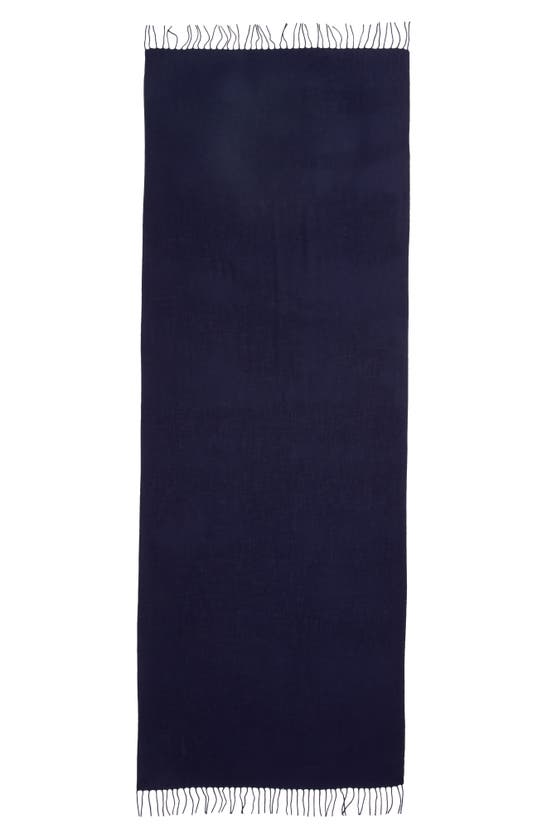 Shop Nordstrom Tissue Weight Wool & Cashmere Scarf In Navy Evening