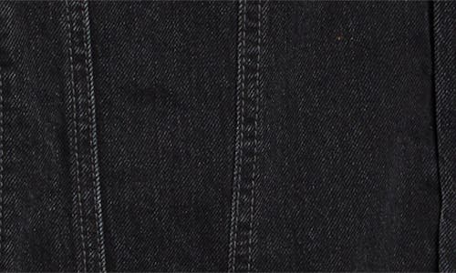 Acne Studios Robert Denim Jacket With Faux Shearlingtrim In Black